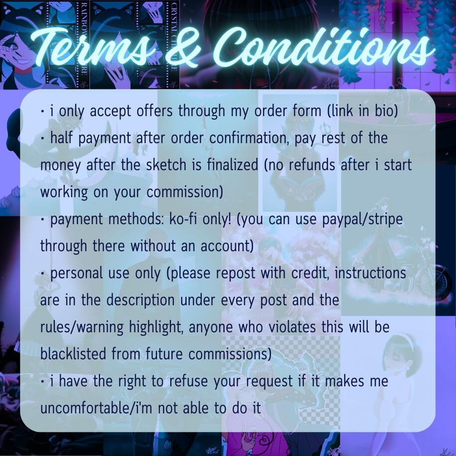 terms and conditions